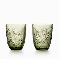 AMBIENTE GOURMET - Vaso hoja cannabis setx2