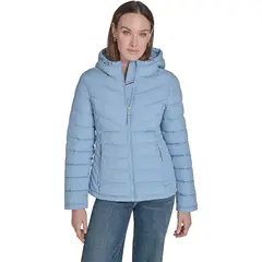 TOMMY HILFIGER - Chaqueta azul claro ligera acolchada