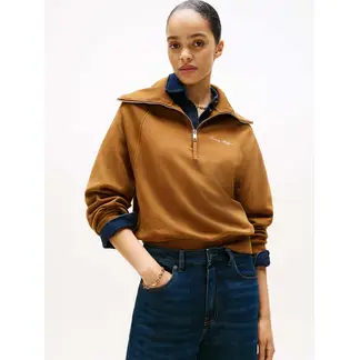 TOMMY HILFIGER - Saco beige de punto interlock