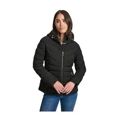 TOMMY HILFIGER - Chaqueta negra ligera acolchada