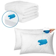 ENERGY PLUS - Combo Cama King Cubrecolchón + 2 Protectores Almohada