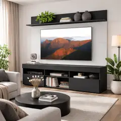 GENERICO - Mueble para Televisor 75 con Panel y Compartimentos