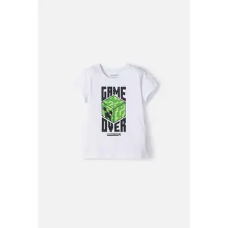 MINECRAFT - Camiseta de manga corta blanco para niña