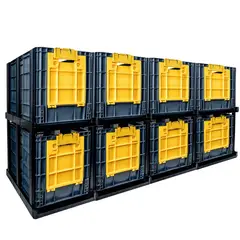 ENERGY PLUS - Set x8 Estantería Modular Con Canastilla Perforada y Ventana