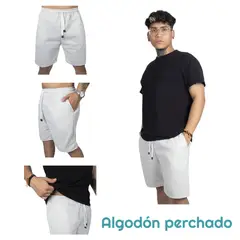 GENERICO - Pantaloneta Bermuda deportiva Casual en Algodon para hombre