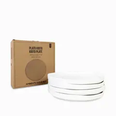 AMBIENTE GOURMET - Plato mediano Kioto 22,8cm set x4