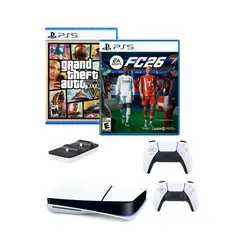 SONY - Consola Playstation5 1TB Slim PS5+2Controles+Fc26+GtaV+CargadorDobe