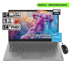 LENOVO - PORTATIL V14 G4 IRU INTEL CORE I3-1315U 24GB RAM 1TB SSD 14" FHD + MOUSE INALAMBRICO