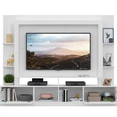 GENERICO - Centro De Entretenimiento Tv Berlín De 65 Pulgadas Blanco