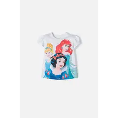 DISNEY - Camiseta Princesas manga corta para niña