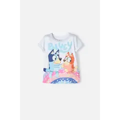 BLUEY - Camiseta de blanca manga corta para niña
