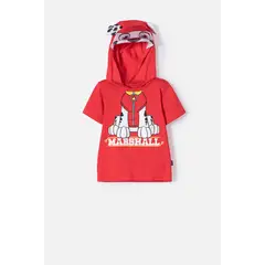 NICKELODEON - Camiseta de Paw Patrol con capucha rojo para niño 2T a 6T