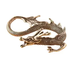 JAPAN - Figura Dragon Sagrado Mini Tallado En Bronce Macizo
