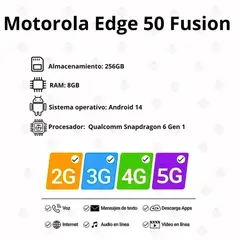 MOTOROLA - Celular Edge 50 Fusion 5G 256GB 8Ram Rosado