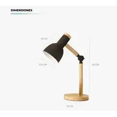 GENERICO - Lampara Escritorio Mesa De Madera Talina