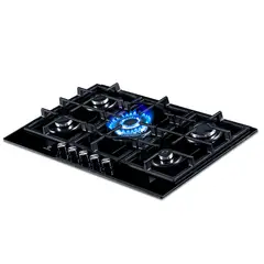INDURAMA - Estufa Empotrable Vidrio 90 cm 5 Quemadores Triple Corona Gas Natural.