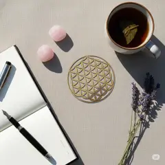 ARTESANAL - Flor de la Vida en Madera 10 cm – Geometría Sagrada