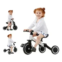 MILOPTS - Triciclo 3 En 1 Bicicleta Equilibrio Pedales Scooter ROJO