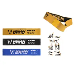 WONDER SPORT - BANDAS ELASTICAS CERRADAS DE TELA COLOR AZUL 20 LIBRAS