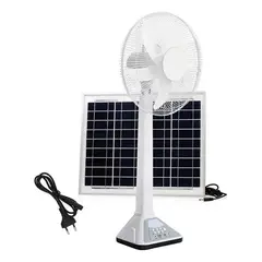 GENERICO - Abanico Ventilador Recargable con panel solar