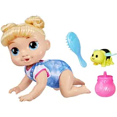 BABY ALIVE - Muñeca Harper Hugs  Electrónica Para Gatear Cabello Rubio