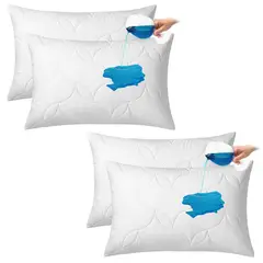 ENERGY PLUS - Set x4 Protectores de Almohada Antifluido 70x50 Ultrasonido