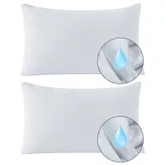 ENERGY PLUS - Set x2 Protector de Almohada Impermeable 70x50 Algodón Suave