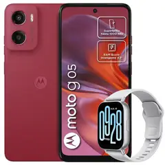MOTOROLA - Celular Moto G05 128GB/4GB Rojo + Watch 5 Active Wht