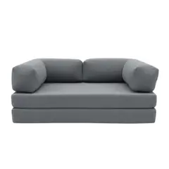 ESTILO RELAX - Sofá Cama Teddy Gris Claro - Petfriendly