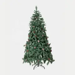 GENERICO - Árbol de Navidad 180 cm Blanco con Verde 720 Puntas