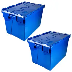 ENERGY PLUS - Set x2 Caja Seguridad Plástica 60x40x40 cm Tapa Abisagrada