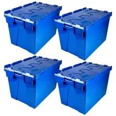 ENERGY PLUS - Set x4 Caja Seguridad Plástica 60x40x40 cm Tapa Abisagrada