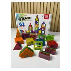 AMERICAN GENERICS - Juego de construcción magnético 3D de 62 piezas