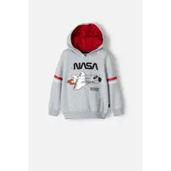 NASA - Buzo con capucha gris para niño