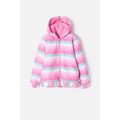MIC - Chaqueta de multicolor con capucha para niña
