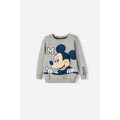 DISNEY - Buzo de Mickey Mouse cerrado verde oliva para niño 2T a 5T