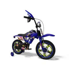 BRITOCHET - Bicimoto Bicicleta Niño Niña Sonidos Realista Rin 16 4 a 9 Años REF BC9226