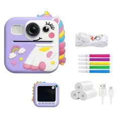 OEM - Cámara Fotos Video de Impresion Insstantanea para Niños Rosa o Morado