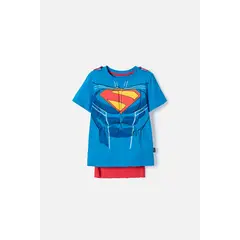 DC COMICS - Camiseta de Superman con capa para niño