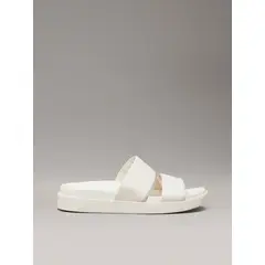 CALVIN KLEIN - Sandalias blanco con logo de jacquard