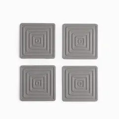 AMBIENTE GOURMET - Portavasos cuadro silicona gris