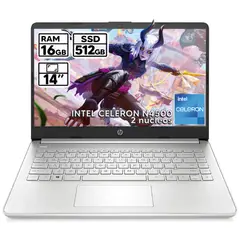 HP - PORTATIL 14 INTEL CELERON N4500 16GB RAM 512GB SSD PANTALLA 14" LED HD