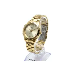 Q AND Q - Reloj de moda para mujer dorado