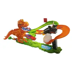 GENERICO - Pista Doble Grande De Dinosaurio Con Carros Incluidos Pista De Carros