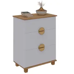 AKIVOY - COMODA MULTI 3 CAJONES COLOR BLANCO