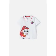 NICKELODEON - Camiseta tipo polo de Paw Patrol blanco para niño 2T a 6T