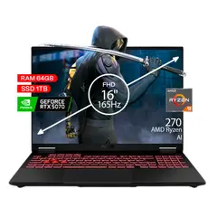ASUS - Portátil Gamer TUF A16 AMD RYZEN 9 270 64/1 TB SSD RTX 5070 8GB 16 FHD 165Hz Windows 11 H.