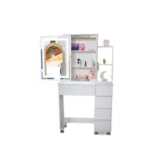 GENERICO - Espejo hollywood blanco con luces de lujo