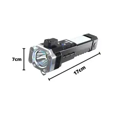 MILOPTS - Linterna Táctica Led Lámpara Militar Rompevidrios 4 En 1