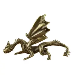 JAPAN - Figura Dragon Volador Mini Tallado En Bronce Macizo